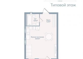 Продажа 1-ком. квартиры, 36.2 м2, Астрахань, Моздокская улица, 40