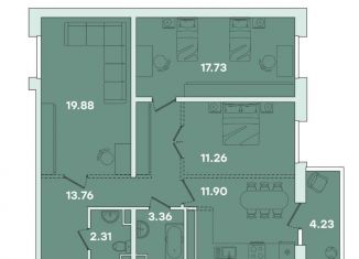 Продажа 3-комнатной квартиры, 84 м2, Иркутск, Правобережный округ, улица Петрова, 24