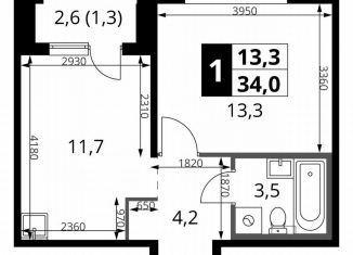 Продажа 1-ком. квартиры, 34 м2, Смоленская область, Киевское шоссе, 1