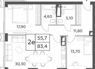 Продаю трехкомнатную квартиру, 83.4 м2, Москва, проспект Генерала Дорохова, вл1к1