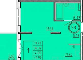 Продается однокомнатная квартира, 39.3 м2, Санкт-Петербург