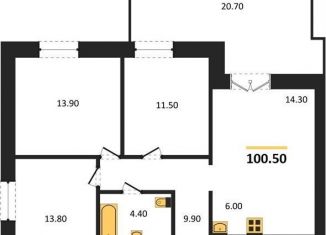 Продаю 3-комнатную квартиру, 100.5 м2, Новосибирск, Октябрьский район, улица Кирова, 342