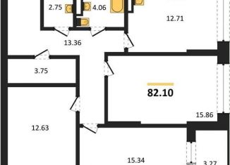 3-комнатная квартира на продажу, 82.1 м2, Воронеж, Центральный район