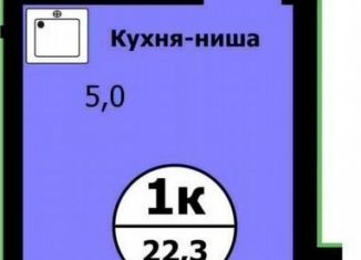 Продажа 1-ком. квартиры, 22.3 м2, Красноярский край, улица Лесников, 41Б