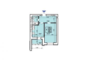 Продается 1-комнатная квартира, 36.4 м2, Саратовская область