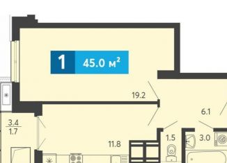 Продается однокомнатная квартира, 45 м2, село Засечное, ЖК Созвездие, Прибрежный бульвар, 5