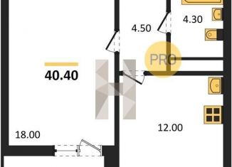 1-ком. квартира на продажу, 40.4 м2, Воронеж, улица Шишкова, 140Б/6, Центральный район