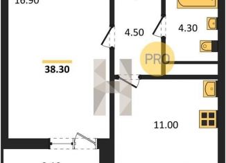 Продам 1-ком. квартиру, 38.3 м2, Воронеж, улица Шишкова, 140Б/6, Центральный район