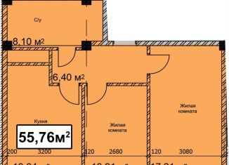 Продаю двухкомнатную квартиру, 55.8 м2, Ставропольский край