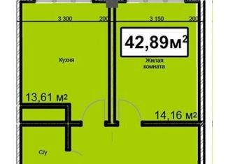 Продаю однокомнатную квартиру, 42.9 м2, Ставропольский край