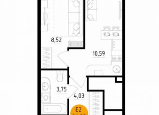 Продаю однокомнатную квартиру, 26.9 м2, Рязань, улица Земнухова, 2