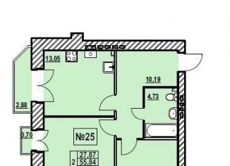 Продается 2-комнатная квартира, 61.1 м2, Ярославль, Фрунзенский район