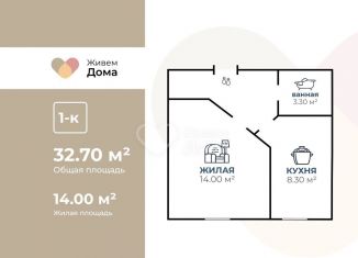 Продается 1-ком. квартира, 32.7 м2, Волгоградская область, Северная улица, 6