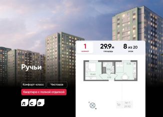 Продажа 1-ком. квартиры, 29.9 м2, Санкт-Петербург, муниципальный округ Полюстрово