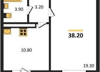 Продам 1-ком. квартиру, 38.2 м2, Воронеж, улица Шидловского, 28, Левобережный район