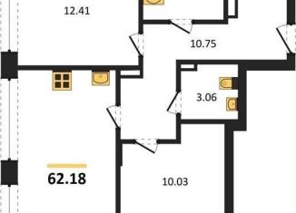 2-комнатная квартира на продажу, 62.2 м2, Воронеж