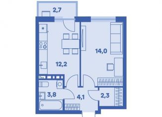 Продажа 1-ком. квартиры, 37.2 м2, Пермь, Индустриальный район