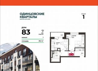 Продается 1-ком. квартира, 29.1 м2, деревня Солманово