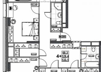 Продам 4-ком. квартиру, 133.1 м2, Нижний Новгород, Канавинский район