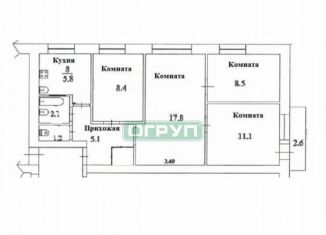 Продается 4-комнатная квартира, 62.7 м2, Наро-Фоминск, Латышская улица, 5