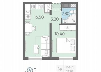 Продам 1-комнатную квартиру, 32.9 м2, Санкт-Петербург, ЖК Октябрьская набережная