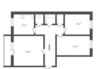 Продам трехкомнатную квартиру, 65 м2, Тобольск, 9-й микрорайон, 35