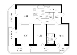 Продаю 3-комнатную квартиру, 119.3 м2, Москва, жилой комплекс Форивер, 10, ЖК Форивер