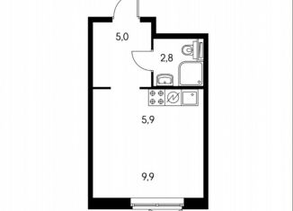 Продаю квартиру студию, 23.6 м2, Москва, метро Бибирево