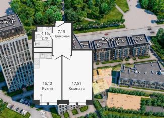 Продается однокомнатная квартира, 44.9 м2, Москва, метро Технопарк, проспект Андропова, 9/1