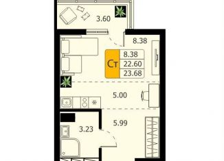 Продам квартиру студию, 23.7 м2, Химки, жилой комплекс Химки Тайм, к2