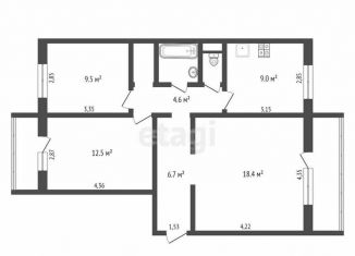 Продам 3-комнатную квартиру, 65 м2, Новосибирск, Широкая улица, 111, метро Студенческая