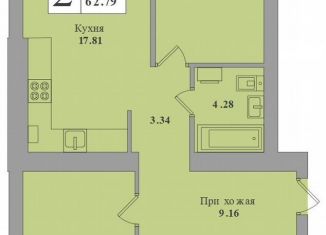 Продажа 2-ком. квартиры, 66 м2, Калининград, Московский район, Минусинская улица, 5