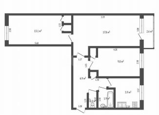 3-ком. квартира на продажу, 58 м2, Новокуйбышевск, Молодёжная улица, 8