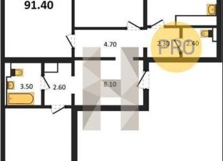 Продаю трехкомнатную квартиру, 91.4 м2, Воронеж, улица Загоровского, 13к2