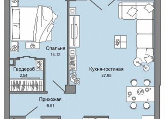 Продам 2-комнатную квартиру, 57 м2, Ульяновск, жилой комплекс Центрополис, 1