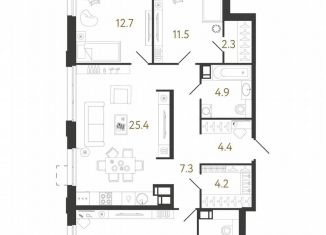 Продаю 3-ком. квартиру, 94.5 м2, Санкт-Петербург, метро Парнас