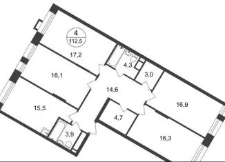 Продается 4-комнатная квартира, 112.5 м2, Московский, 7-я фаза, к2, ЖК Первый Московский