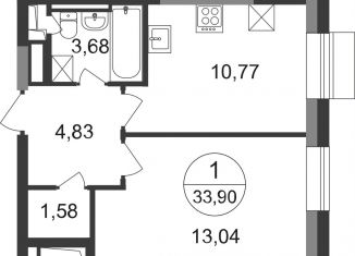 Продам однокомнатную квартиру, 33.9 м2, Московская область, жилой квартал Новоград Павлино, к8