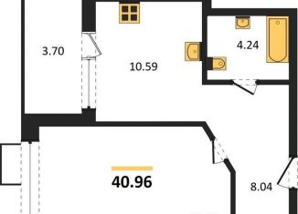 Продажа однокомнатной квартиры, 41 м2, Воронеж, Железнодорожный район, набережная Чуева, 7