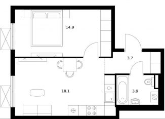 Продам 1-ком. квартиру, 40.6 м2, Москва, станция Новохохловская