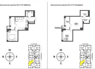 Продаю 1-ком. квартиру, 38.3 м2, Тула, Ключевая улица, 8, Зареченский территориальный округ