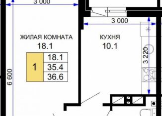 Продажа 1-ком. квартиры, 36.6 м2, Краснодарский край, улица Лётчика Позднякова, 2к16