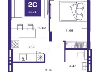 Продам 2-ком. квартиру, 41.3 м2, Новосибирская область