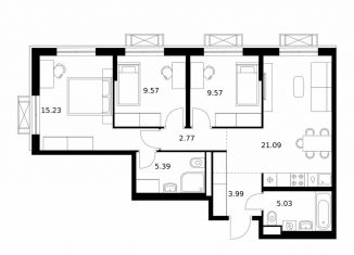 Продажа трехкомнатной квартиры, 72.6 м2, Бурятия, улица Шмидта, 37А