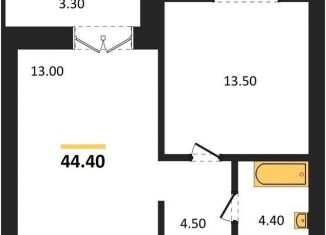 Однокомнатная квартира на продажу, 44.4 м2, Новосибирск, улица Кирова, 342