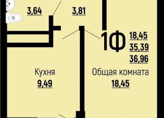 Однокомнатная квартира на продажу, 37 м2, Краснодар, Заполярная улица, 39к7