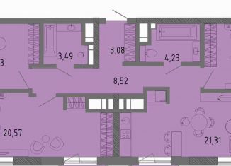 Трехкомнатная квартира на продажу, 85.6 м2, Крым, улица 9 Мая, 39