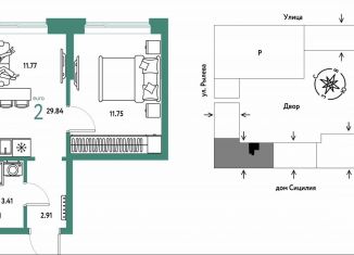 Продам 2-ком. квартиру, 29.8 м2, Мордовия, Ярославская улица, 9к1