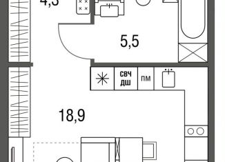 Продаю квартиру студию, 29.3 м2, Москва, ВАО, Тагильская улица, 2к1