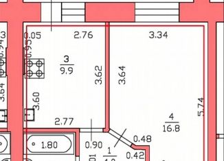 Продается 1-ком. квартира, 37 м2, Йошкар-Ола, улица Павлова